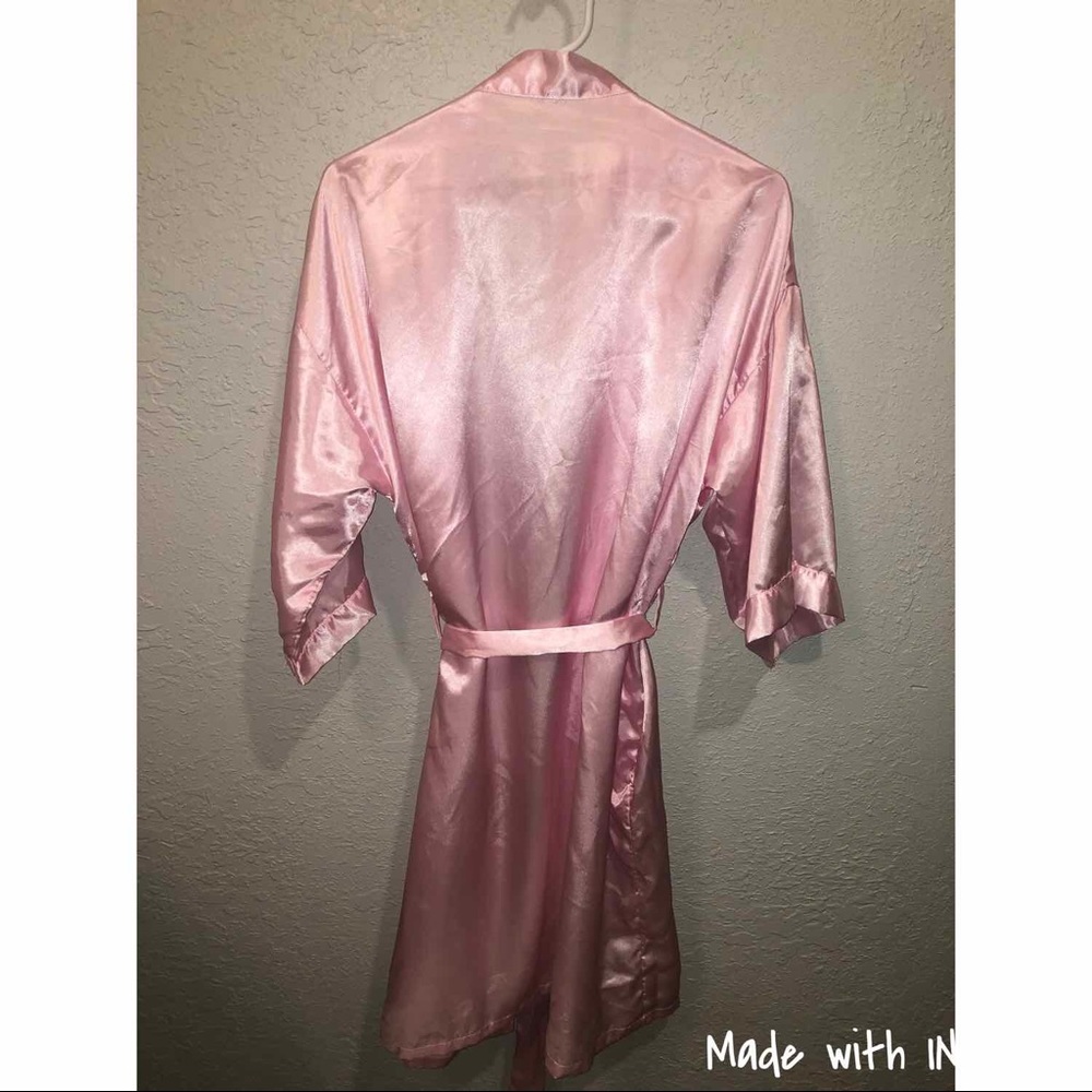 Silk pink robe